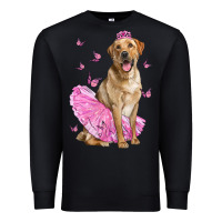 Black Labrador Retriever Dog With Tutu Premium Sweatshirt - LillyAllenDesigns