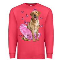 Cardinal Labrador Retriever Dog With Tutu Premium Sweatshirt - LillyAllenDesigns