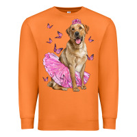 Carrot Labrador Retriever Dog With Tutu Premium Sweatshirt - LillyAllenDesigns
