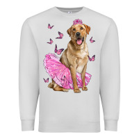 Dove Grey Labrador Retriever Dog With Tutu Premium Sweatshirt - LillyAllenDesigns