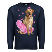 Navy Labrador Retriever Dog With Tutu Premium Sweatshirt - LillyAllenDesigns