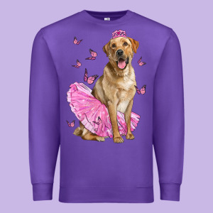 Labrador Retriever Dog With Tutu Premium Sweatshirt Designed By Lillyallendesigns