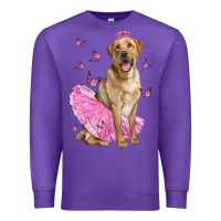 Purple Labrador Retriever Dog With Tutu Premium Sweatshirt - LillyAllenDesigns
