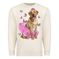 Sandshell Labrador Retriever Dog With Tutu Premium Sweatshirt - LillyAllenDesigns