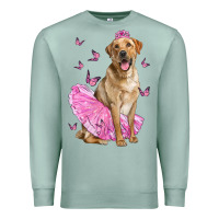 Seafoam Labrador Retriever Dog With Tutu Premium Sweatshirt - LillyAllenDesigns