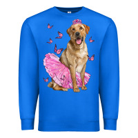 True Royal Labrador Retriever Dog With Tutu Premium Sweatshirt - LillyAllenDesigns