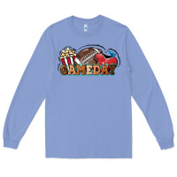 Colony Blue Game day football popcorn Long Sleeve Tee - HowdyJamesFarm