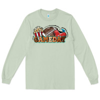 Matcha Game day football popcorn Long Sleeve Tee - HowdyJamesFarm
