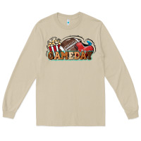 Mushroom Game day football popcorn Long Sleeve Tee - HowdyJamesFarm