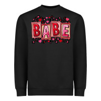 Black Valentine's Day babe Heavyweight Sweatshirt - FaDigitalArtStudio