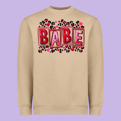Valentine's Day Babe Heavyweight Sweatshirt Designed By Fadigitalartstudio