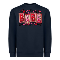 Navy Valentine's Day babe Heavyweight Sweatshirt - FaDigitalArtStudio
