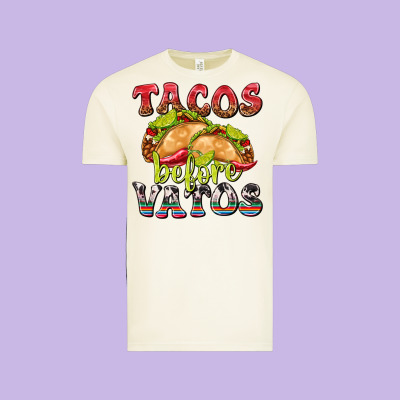 Tacos Before Vatos Vintage Tee Designed By Texasbilliewilder