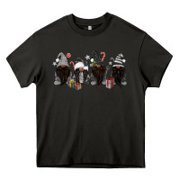 Asphalt grey christmas afro gnomies Heavy Core Tee - MaliasSmallBusiness