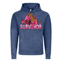 Vintage Denim Breast Cancer survivor afro nails Vintage Hoodie - NancyCooperArtShop