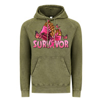 Vintage Olive Breast Cancer survivor afro nails Vintage Hoodie - NancyCooperArtShop