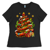 Black Christmas Feliz Navidad Sombrero Tree Ladies Tee - BundleAndBundleShop
