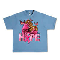 Pebble Blue hope cancer nails Urban Heavy Tee - NancyCooperArtShop