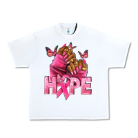White hope cancer nails Urban Heavy Tee - NancyCooperArtShop