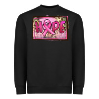 Black Hope Breast Cancer Heavyweight Sweatshirt - FaDigitalArtStudio