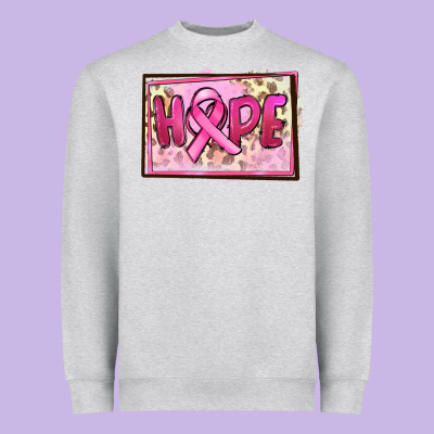 Hope Breast Cancer Heavyweight Sweatshirt Designed By Fadigitalartstudio