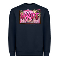Navy Hope Breast Cancer Heavyweight Sweatshirt - FaDigitalArtStudio