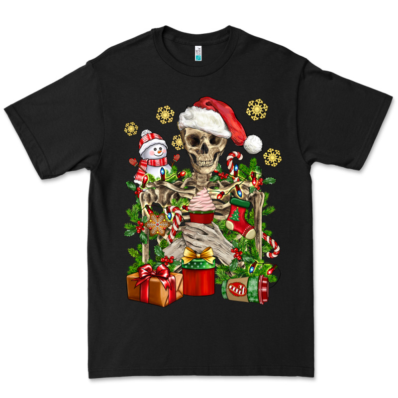 Skeleton Christmas Element Snowman Awda Premium Tee by BundleAndBundleShop | Teevron