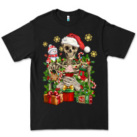 Black Skeleton Christmas Element Snowman Awda Premium Tee - BundleAndBundleShop