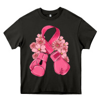 Breast Cancer With Boxing Gloves Heavy Core Tee | Teevron
