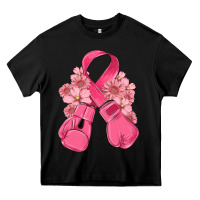 Black breast cancer with boxing gloves Heavy Core Tee - MaliasSmallBusiness