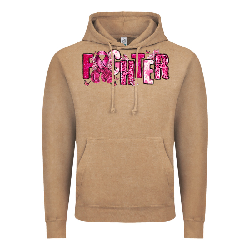 Fighter Breast Cancer Vintage Hoodie by NancyCooperArtShop | Teevron