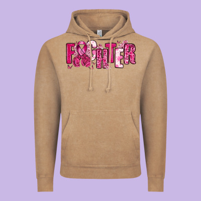 Fighter Breast Cancer Vintage Hoodie Designed By Nancycooperartshop