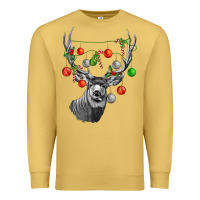 Antique Gold Mule deer with Premium Sweatshirt - LillyAllenDesigns