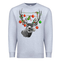 Heather Grey Mule deer with Premium Sweatshirt - LillyAllenDesigns