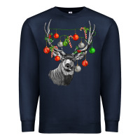Navy Mule deer with Premium Sweatshirt - LillyAllenDesigns