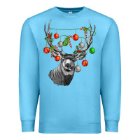 Ocean Blue Mule deer with Premium Sweatshirt - LillyAllenDesigns