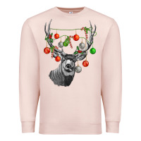 Pale Pink Mule deer with Premium Sweatshirt - LillyAllenDesigns