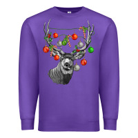 Purple Mule deer with Premium Sweatshirt - LillyAllenDesigns