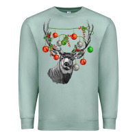 Seafoam Mule deer with Premium Sweatshirt - LillyAllenDesigns