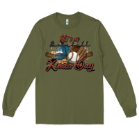 Army Green It's a Baseball kinda day Long Sleeve Tee - HowdyJamesFarm