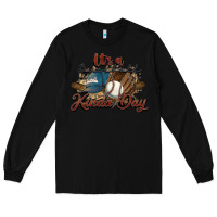 Black It's a Baseball kinda day Long Sleeve Tee - HowdyJamesFarm