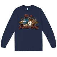 Navy It's a Baseball kinda day Long Sleeve Tee - HowdyJamesFarm