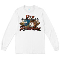 White It's a Baseball kinda day Long Sleeve Tee - HowdyJamesFarm