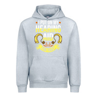 Heather Grey hearing aid gift funny deaf awareness t shirt Urban Hoodie - tuanDangUi