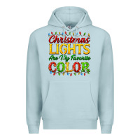 Blue Mist christmas lights are my favorite color Premium Hoodie - FaDigitalArtStudio