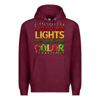 Burgundy christmas lights are my favorite color Premium Hoodie - FaDigitalArtStudio