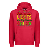 Cardinal christmas lights are my favorite color Premium Hoodie - FaDigitalArtStudio