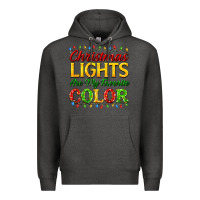 Charcoal Heather christmas lights are my favorite color Premium Hoodie - FaDigitalArtStudio