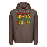 Coffee christmas lights are my favorite color Premium Hoodie - FaDigitalArtStudio