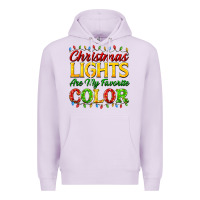 Lilac christmas lights are my favorite color Premium Hoodie - FaDigitalArtStudio